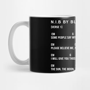 N.I.B Chords Lyrics Mug